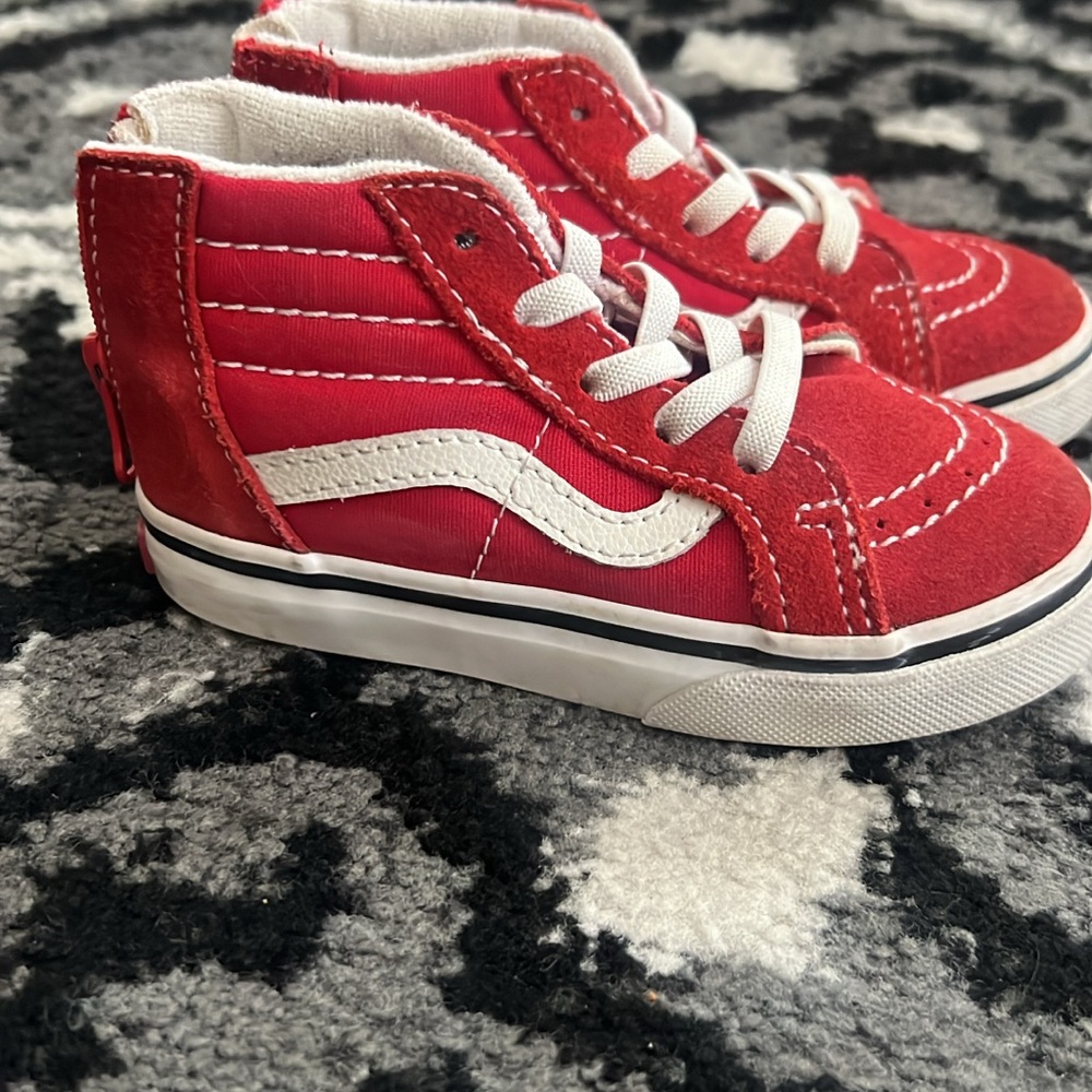 Vans Kids Red High-Top Sneakers